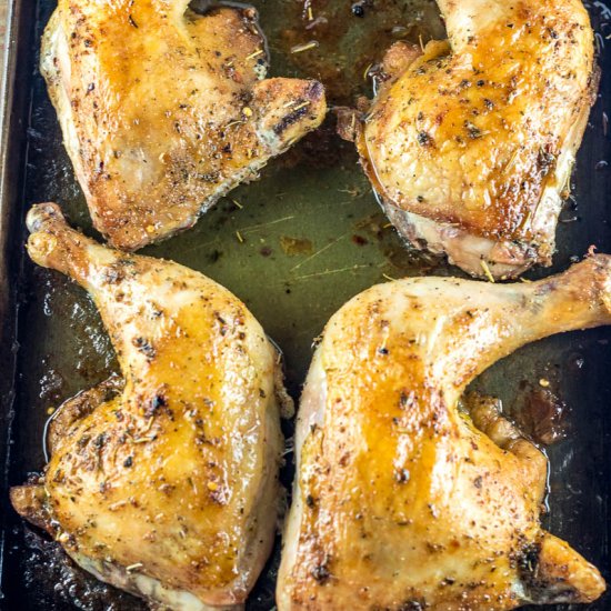 Baked Chicken Leg Quarters