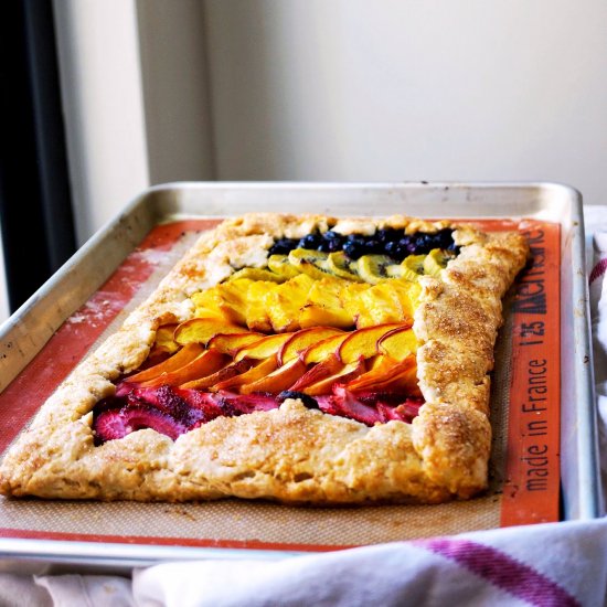 Rainbow Fruit Galette