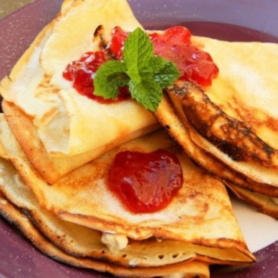 Cream Cheese Filling Crepes Recipe