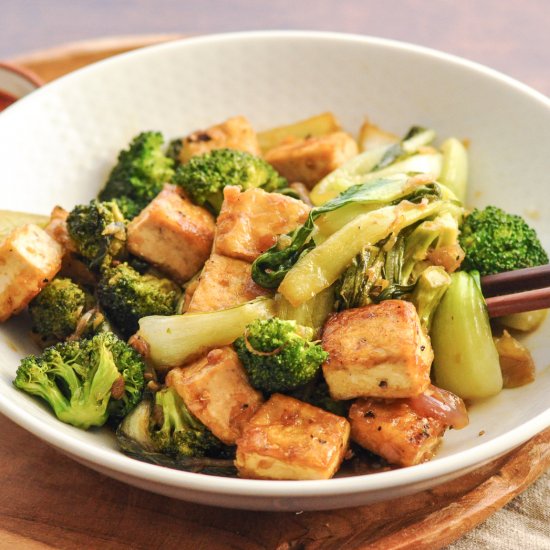 Tofu with Green Veggies