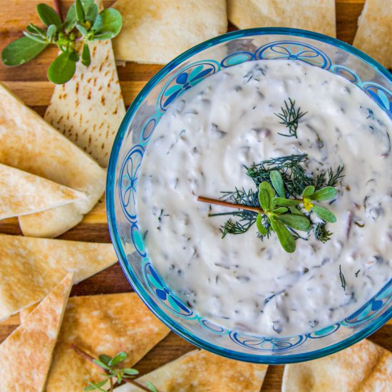 Healthy Purslane Dip