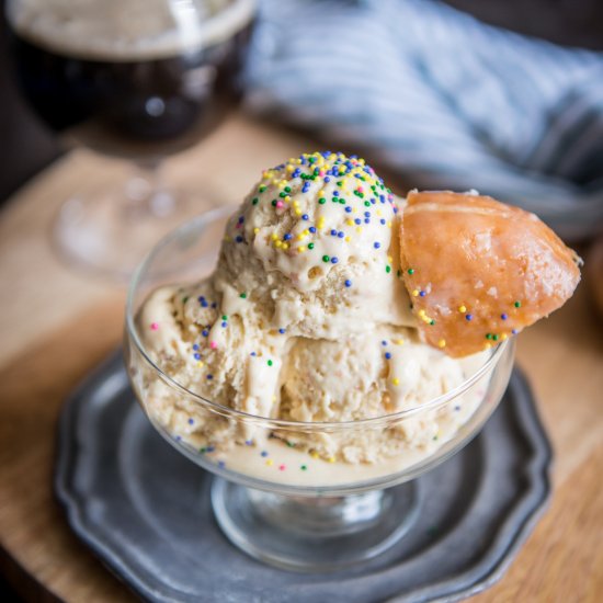 Beer and Doughnut Ice Cream