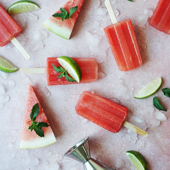 Boozy Watermelon Popsicles