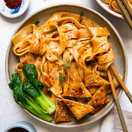 Homemade Noodles with Peanut Sauce