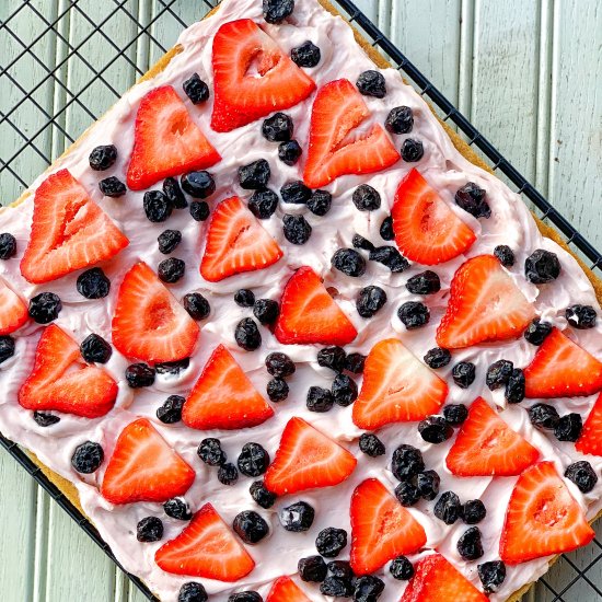 Easy Fruit Pizza on a Sugar Cookie