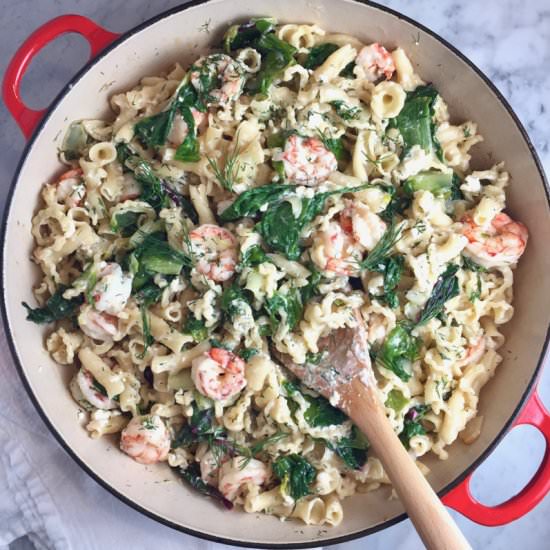 Shrimp & Escarole Pasta