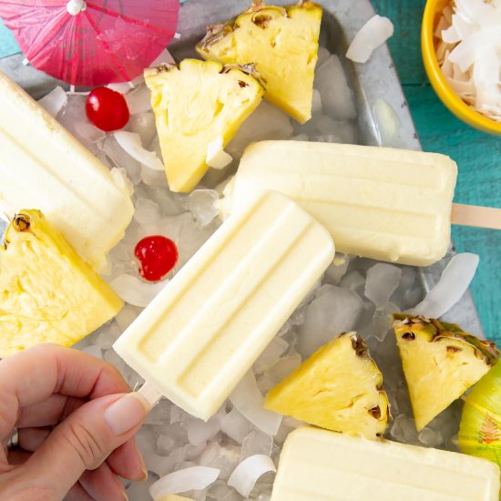 Piña Colada Popsicles