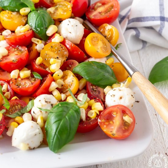 Fresh Corn Caprese Salad