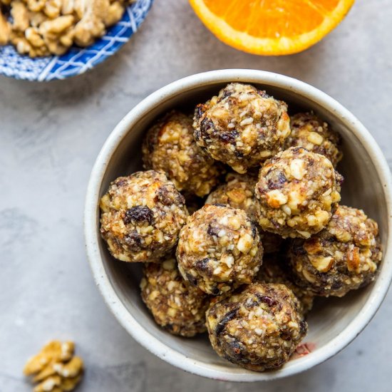 Cranberry Orange Protein Balls