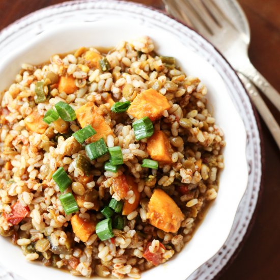 Brown Rice & Lentil Pilaf