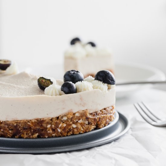 Coconut Blueberry Raw Cake