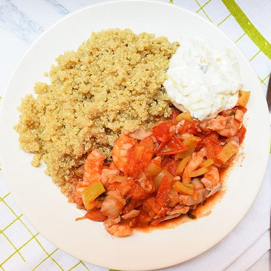 Shrimp Quinoa With Vegetables