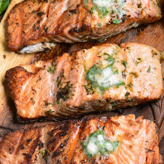 Grilled Salmon With Herb Butter