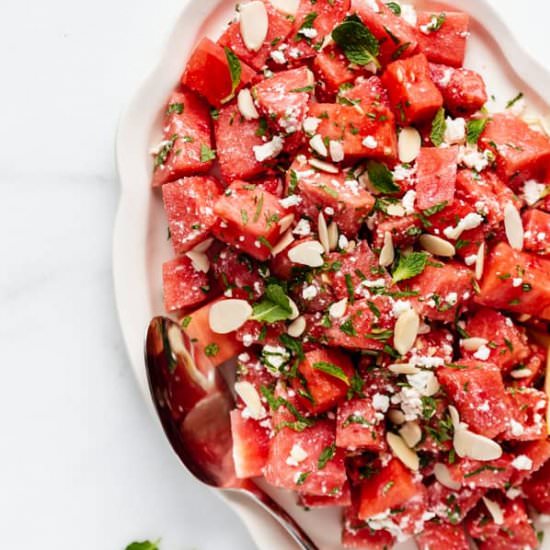 Watermelon Feta Salad with Mint