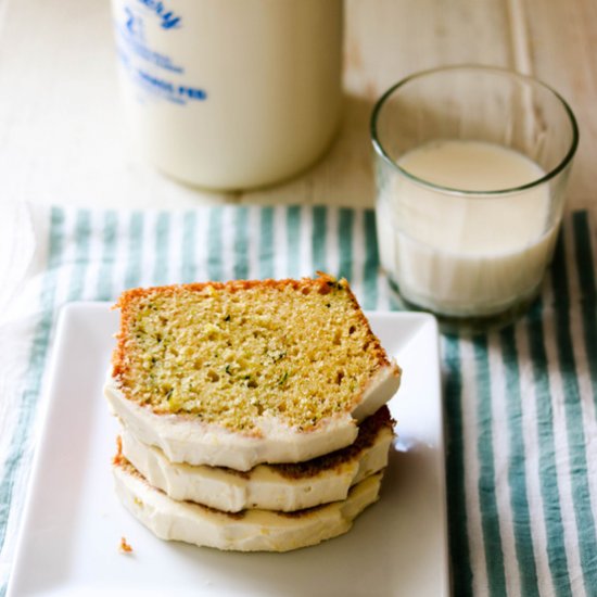 ZUCCHINI LEMON LOAF WITH LEMON CREA