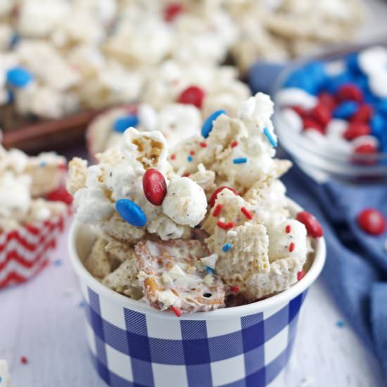 Red, White & Blue Chex Mix