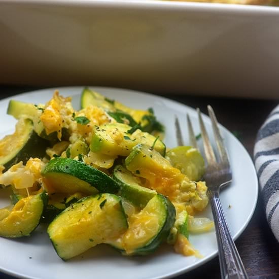 CHEESY ZUCCHINI CASSEROLE