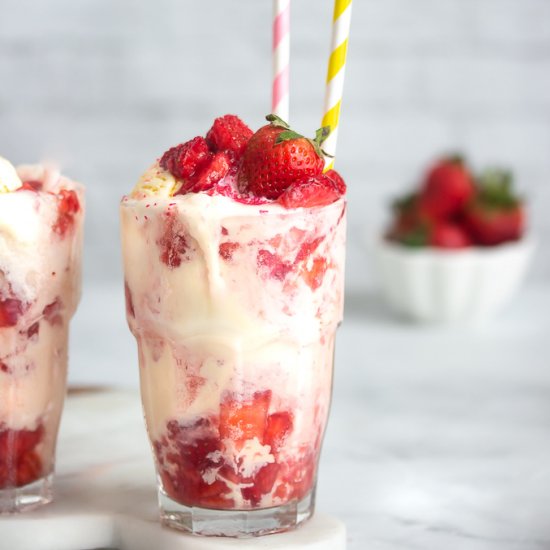 Strawberry Patch Ice Cream Float