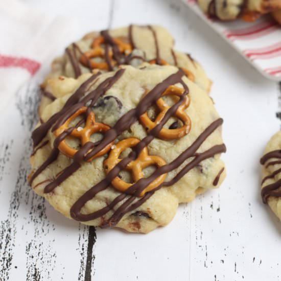 Chocolate Covered Pretzel Cookies