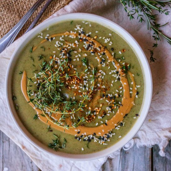 Zucchini mushroom soup