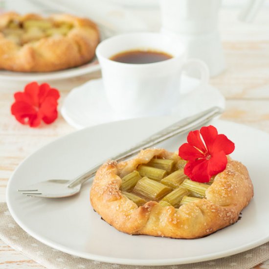 Vegan Rhubarb Mini Galettes