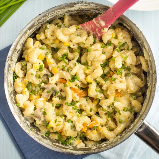 One pot creamy veggie pasta