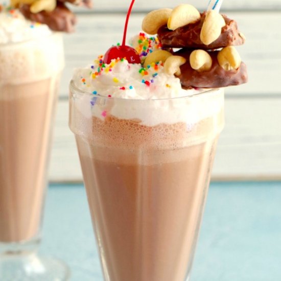 Cashew Caramel Chocolate Milkshake