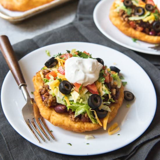 NAVAJO TACOS (INDIAN FRY BREAD)