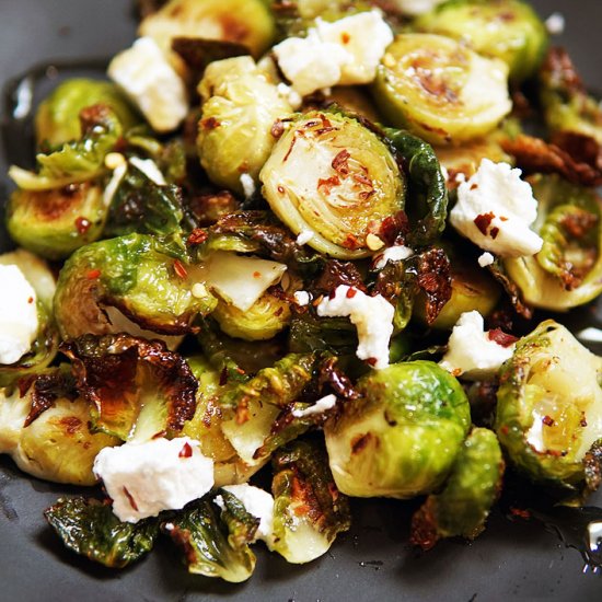 Brussel sprouts with chili honey