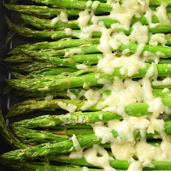 Cheesy Garlic Asparagus