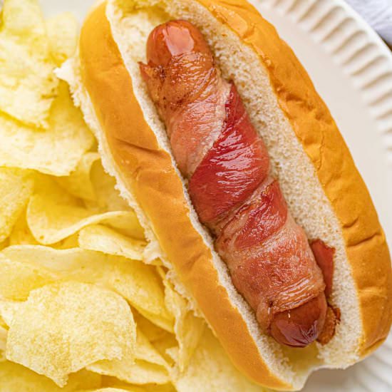 Baked hot dogs