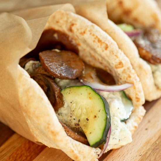 Vegan Gyros with Mushrooms