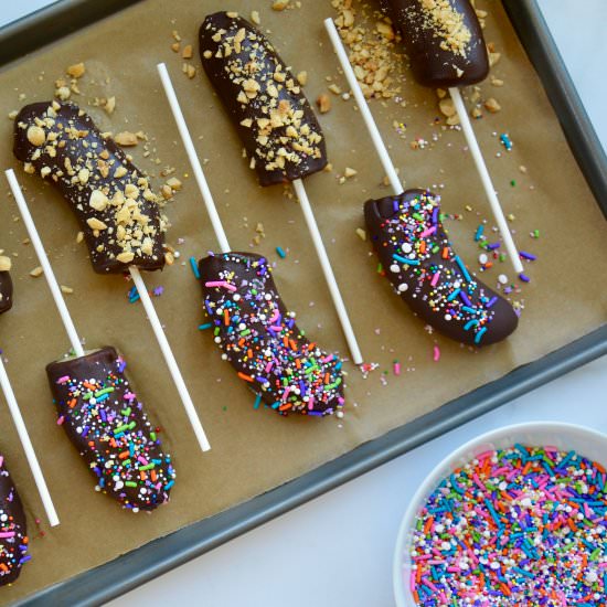 Chocolate-Covered Frozen Bananas