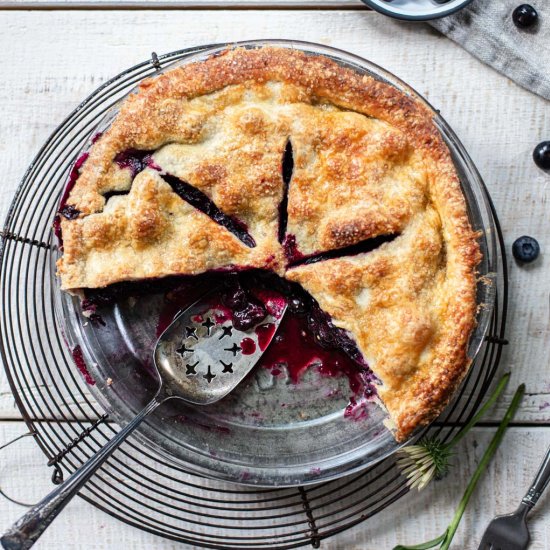 homemade blueberry pie