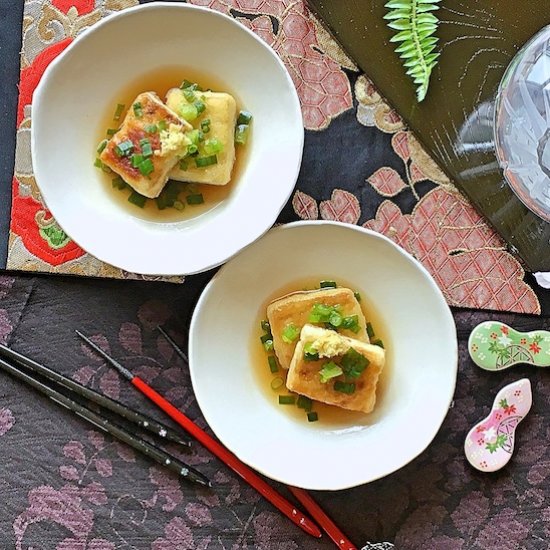 Pan-Fried Tofu with Dashi Sauce