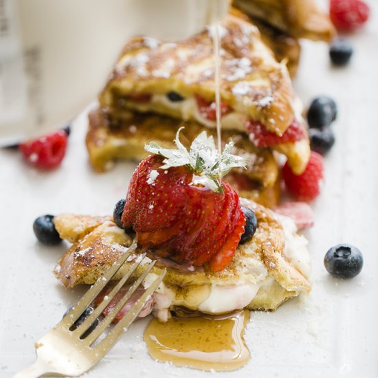 Summer Berry Stuffed French Toast