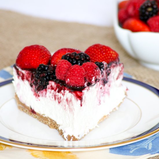 No Bake Berry Cheesecake