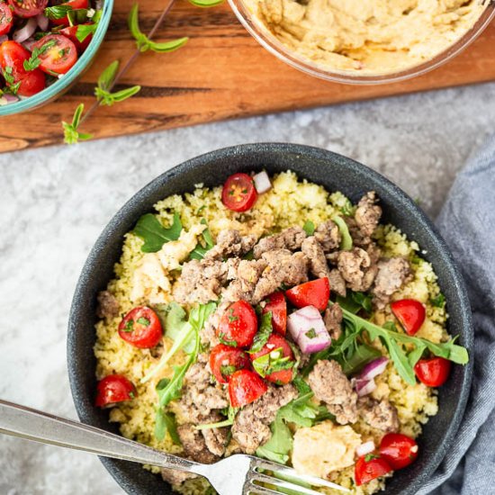 Mediterranean Chicken Hummus Bowls