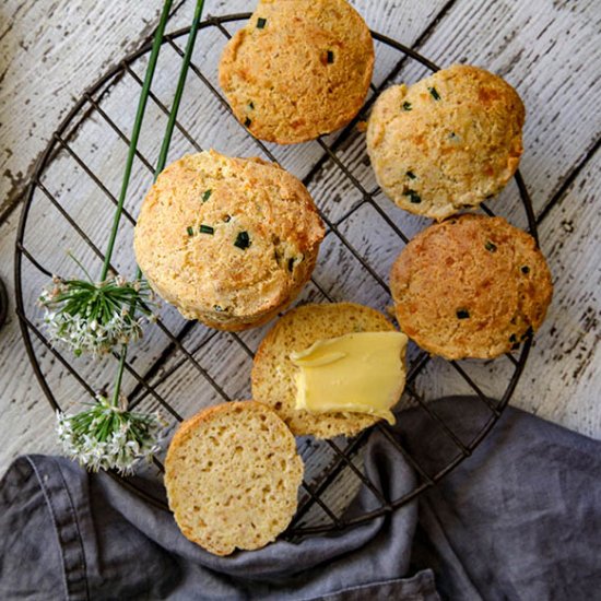 Garlic Chives & Cheddar Scones