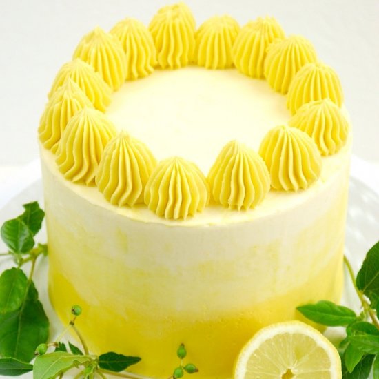 Lemon Layer Cake with Lemon Curd