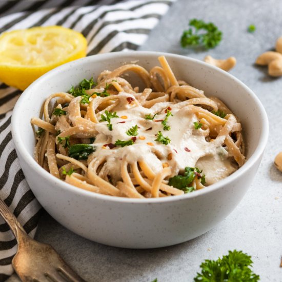 Lemon Garlic Cashew Cream Sauce