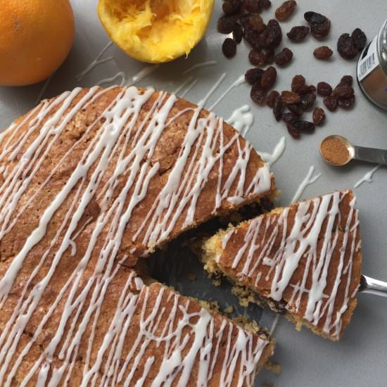 Sultana and Orange Drizzle Cake