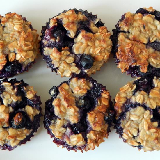 BLW Oatmeal muffins w/ blueberries