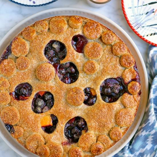 Peach and Blueberry Pie