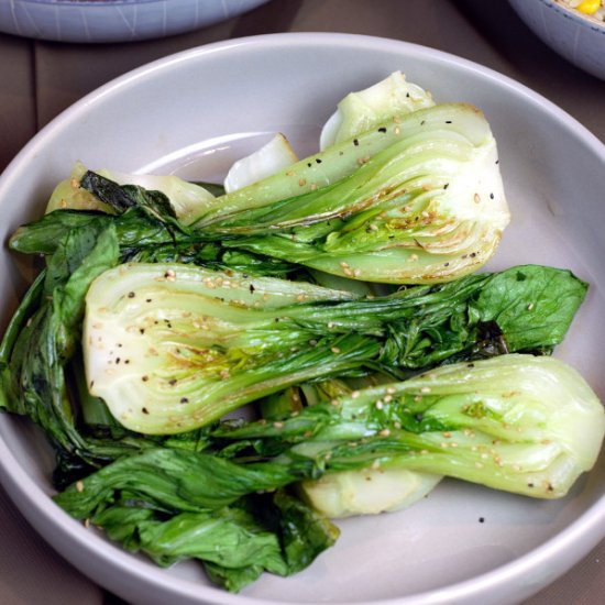 Sesame Grilled Baby Bok Choy