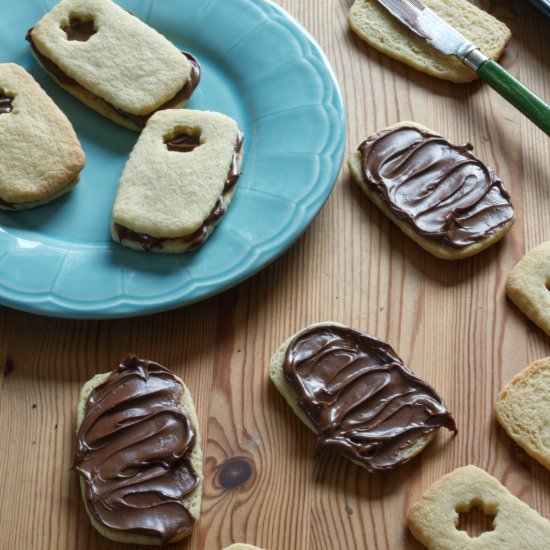 Chocolate hazelnut sandwich cookies