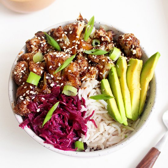 Teriyaki Cauliflower Nourish Bowl