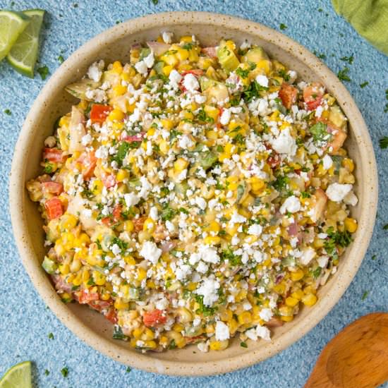 Elotes Salad (Mexican Corn Salad)