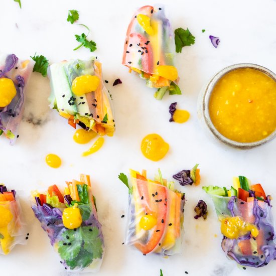 Summer Rolls with Mango Sauce