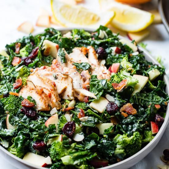 CHICKEN KALE SALAD WITH CRANBERRY